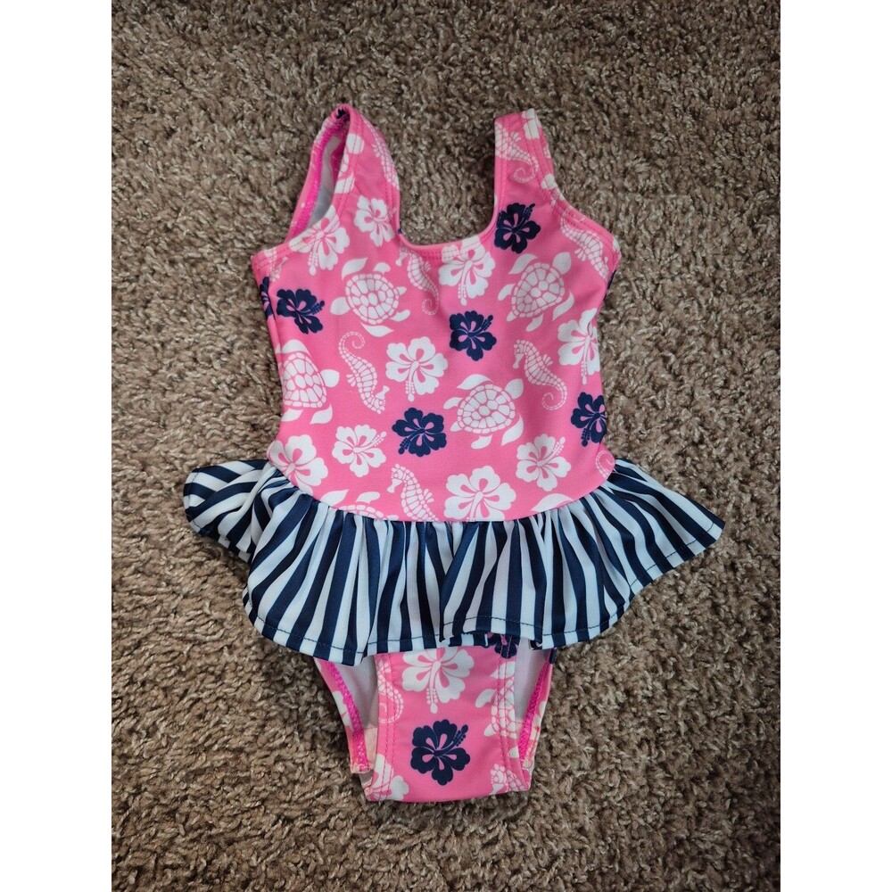Flaphappy swimsuit baby girls size 12 months new !